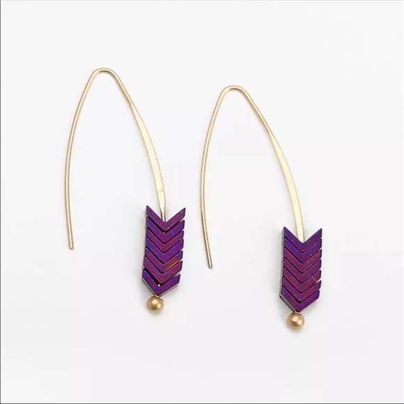Jewelry - Natural Stone Arrow Earrings